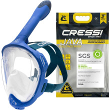 CRESSI since 1946 Java Adult Full Face Mask Compact Fit Blue/Navy Blue S/M