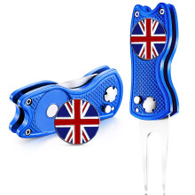 FINGER TEN Golf Divot Repair Tool 1/2 Pack(Blue Cat-2 Pack)