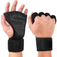 flintronic Open Workout Gloves, Weight Lifting Gloves With Wrist Support, Gym Gloves for Men, Women, Non-Slip Silicon Padded Palm Protection for Bodyb