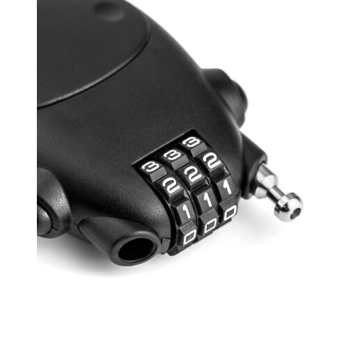 QWORK 3 Digit Combination Lock, Cable Lock, Security Password Lock, 77cm Retractable Cable for Luggage, Bike, Ski, Snowboard 2