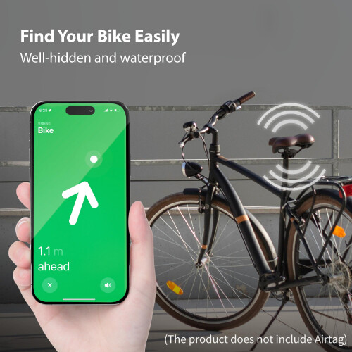Bone Bike Air Tracker Tag Strap, Hidden Bicycle GPS Tracker Case for AirTag 1