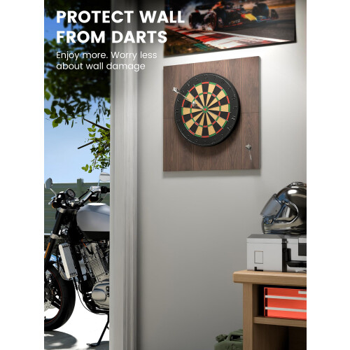 Fluxynara 60 x 60 cm Felt Dart Board Wall Protector, Walnut Brown 2
