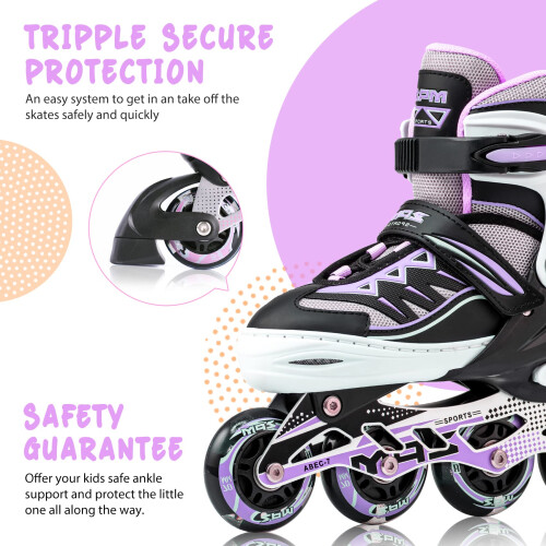 2PM SPORTS Adjustable Inline Skates for Kids Beginners 2
