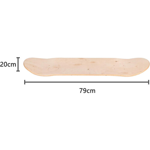 Blank Skateboard Deck 7-Ply Maple Wood 79x20cm Double Concave Shape 1