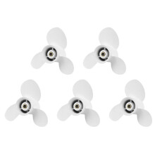 5X Hélice 9 1 / 4X11 para Motores Fueraborda 9,9 F9,9 15HP F15C F15 F20 Aluminio 8 Dientes Estriado RH 63V-45943-00-el