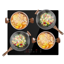 59cm Ceramic Hob in Black - Touch Controls - 4 Cooking Zones - Bulit-In Worktop