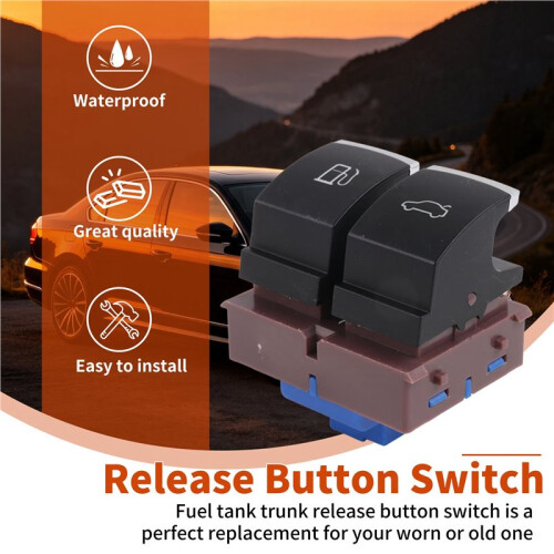 Chrome Fuel Tank Trunk Release Button  For- B6  MK6  CC 35D959903 3C0959903B 2