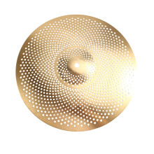 Low Volume Becken 14 Zoll Schlagzeugbecken Percussionplatte Loch Effekt Becken Langlebig für Schlagzeuger Innenpraxis Gold