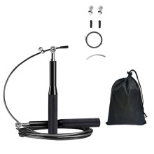 Adjustable Aluminum Handle Wire Rope Skipping Rope, High-Speed Bearing Jump Rope for Fitness, Boxing, Training