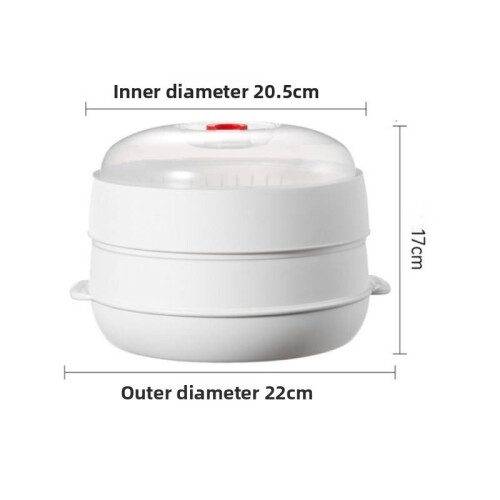 (Double)Food Grade Multifunctional Microwave Steamer Thickened Heating Box For Use Daily
