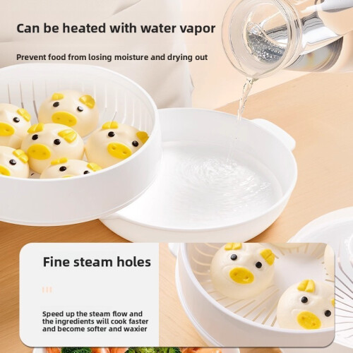 (Double)Food Grade Multifunctional Microwave Steamer Thickened Heating Box For Use Daily 2