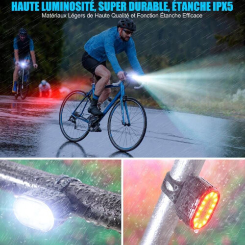 Mountain Bicycle Night Riding Light Waterproof Usbc Rechargeable Camping For 1