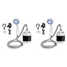 2X RV Portable Shower Camping Outdoor Handheld Electric Shower Battery 2200hm Handheld Rechargeable Camping