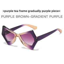 (Purple Tea )Óculos de sol olho de gato borboleta com proteção Uv400 para passeios de moda verão