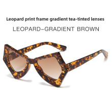 (Leopard )Óculos de sol olho de gato borboleta com proteção Uv400 para passeios de moda verão