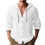 (Red,S)Camisa con capucha de moda para hombre con algodón transpirable de lino para ropa de primavera y verano 8