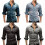 (Light Blue,M)Herren Freizeit Jeanshemd mit Kragen Ausschnitt Mode Langarm Geschenk Kleidung 6