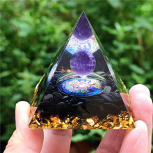(34)Orgonite Chakra Energy Pyramid Aura Divination Yoga Meditation Ornaments Craft