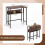 Small Folding Desk with Storage Shelf - Rustic Brown 1