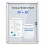 Lockable Display Case, Magnetic Whiteboard, 84x54 cm, Silver 1