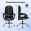 High Back Executive Chair, Black Leather, Adjustable Recline 1