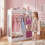 Kinderverkleedkast met spiegel en planken – Wit 1