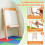 2-in-1 kindertekentafel met magnetisch whiteboard en schoolbord 4