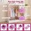 Kinderverkleedkast met spiegel en planken – Wit 2