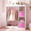Kinderverkleedkast met spiegel en planken – Wit 6