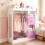 Kinderverkleedkast met spiegel en planken – Wit 8