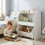 Kinderboekenkast met lade en open vakken, wit 7