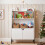 Montessori houten kinderplank, wit, 3 vakken 2