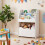 Kinderboekenkast met uitschuifbare lade – wit 2