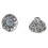 5 pcs 10 mm  Magnetic Clasp Rhinestone Silver 2