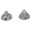 5 pcs 10 mm  Magnetic Clasp Rhinestone Silver 4
