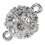5 pcs 10 mm  Magnetic Clasp Rhinestone Silver 5
