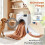 Removable Human Dog Bed with Plush Blanket - Brown 1