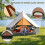 Waterproof Bell Tent with Stove Jack, Mesh Windows, Green 1