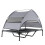 Elevated Dog Bed with Canopy, Grey, Outdoor & Indoor Use 1
