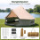Waterproof Bell Tent with Stove Jack, Mesh Windows, Green 3