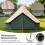 Waterproof Bell Tent with Stove Jack, Mesh Windows, Green 5