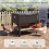 Large Capacity Black Chicken Feeder, Galvanized Metal 4