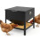Large Capacity Black Chicken Feeder, Galvanized Metal 3