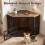 Corner Dog Crate & TV Stand with Adjustable Bowl Rack 5