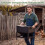 Large Capacity Black Chicken Feeder, Galvanized Metal 5