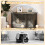 Wooden Cat House & Litter Box Enclosure with Divider 2