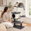 Cat Tree with Sisal Posts & Plush House, 99 cm, Grey 4