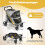 Heavy Duty Dog Stroller with Foot Brake, Yellow, 220 lbs Capacity 2