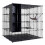 Modular XXL Cat Enclosure with Hammock, Black, 144x144x142 cm 5