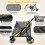 Heavy Duty Dog Stroller with Foot Brake, Yellow, 220 lbs Capacity 4